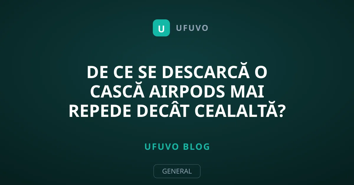 De Ce Se Descarcă o Cască AirPods Mai Repede Decât Cealaltă?